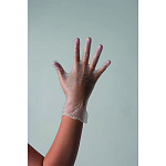 Одноразовые виниловые перчатки 100 шт, Размер S (фото)